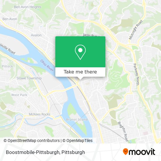Boostmobile-Pittsburgh map