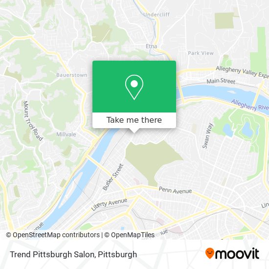 Mapa de Trend Pittsburgh Salon
