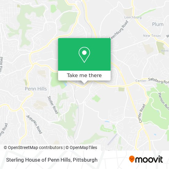 Sterling House of Penn Hills map