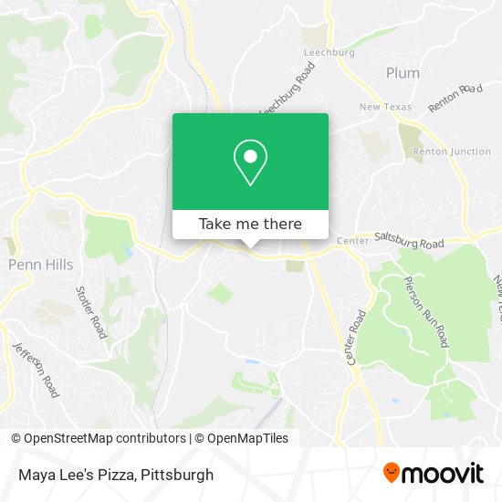 Maya Lee's Pizza map