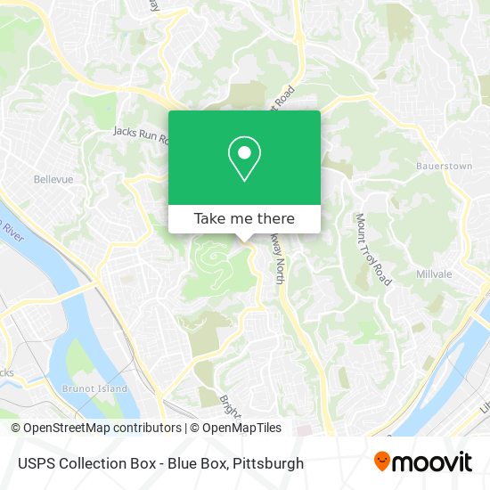 USPS Collection Box - Blue Box map