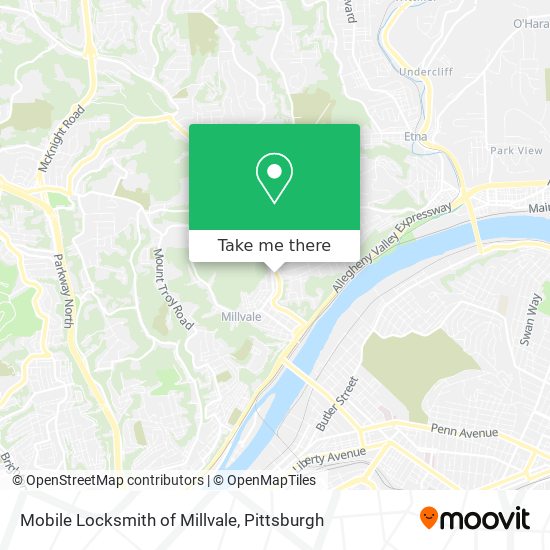 Mapa de Mobile Locksmith of Millvale
