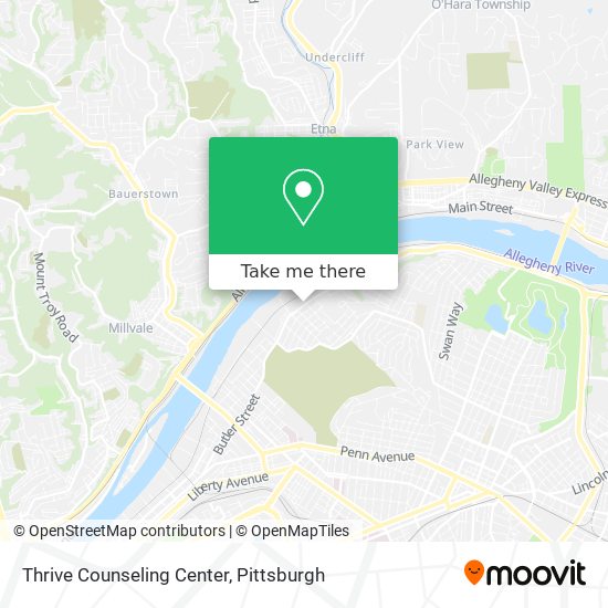Mapa de Thrive Counseling Center