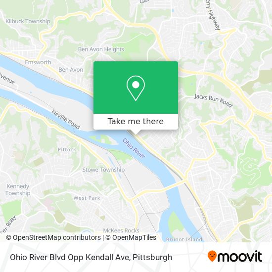 Ohio River Blvd Opp Kendall Ave map
