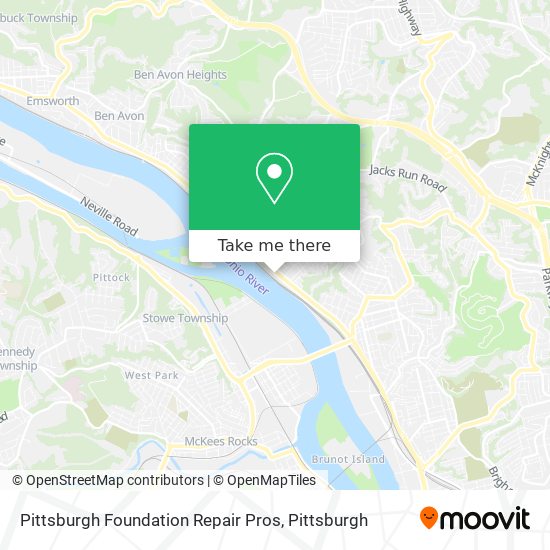 Pittsburgh Foundation Repair Pros map