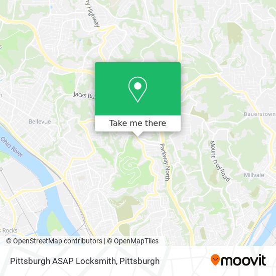 Pittsburgh ASAP Locksmith map