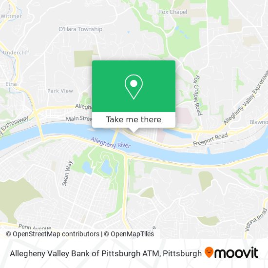 Mapa de Allegheny Valley Bank of Pittsburgh ATM