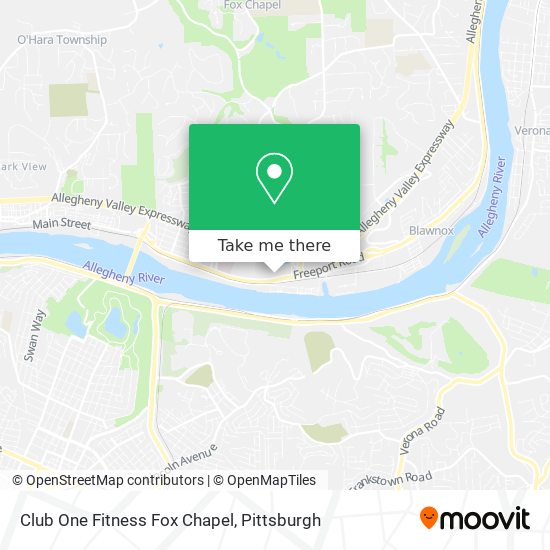 Club One Fitness Fox Chapel map