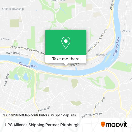 Mapa de UPS Alliance Shipping Partner