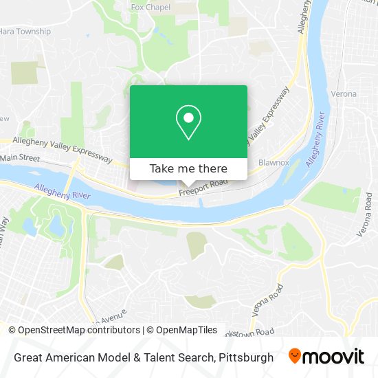 Mapa de Great American Model & Talent Search