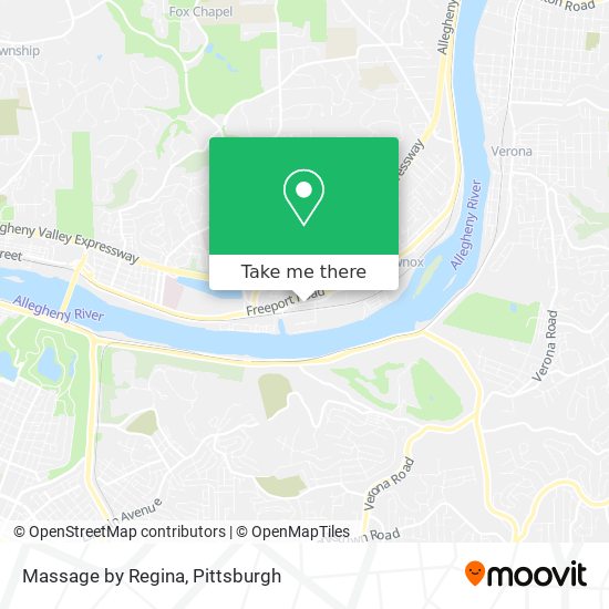 Massage by Regina map