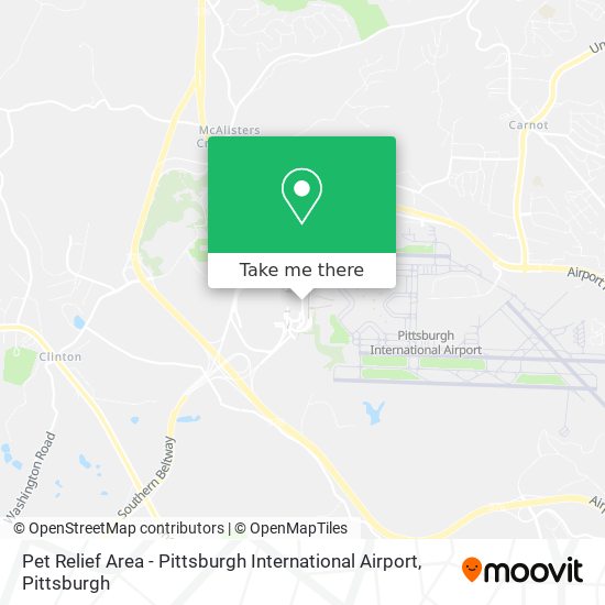 Pet Relief Area - Pittsburgh International Airport map
