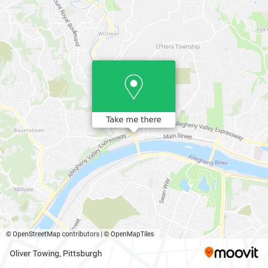 Oliver Towing map