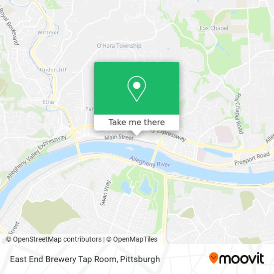 East End Brewery Tap Room map