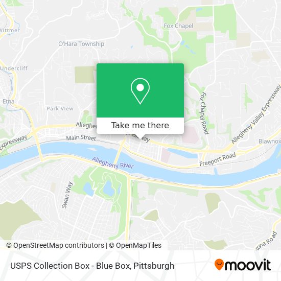 USPS Collection Box - Blue Box map