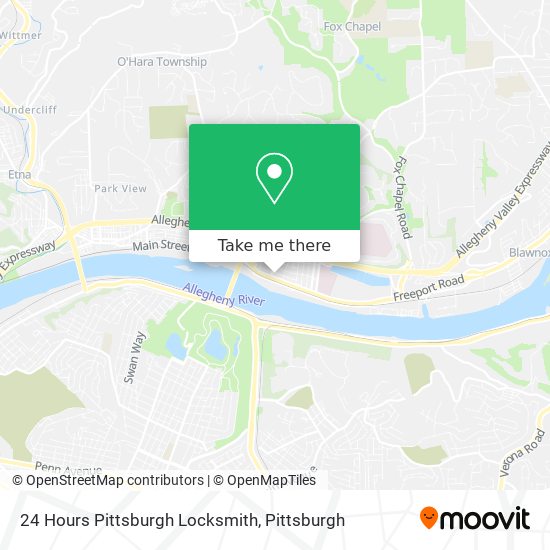 Mapa de 24 Hours Pittsburgh Locksmith