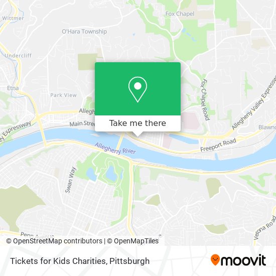 Tickets for Kids Charities map