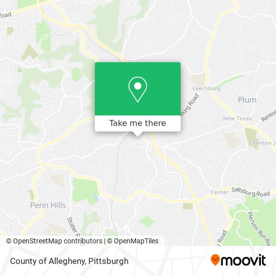 County of Allegheny map