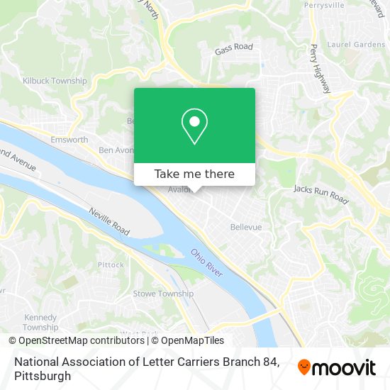 Mapa de National Association of Letter Carriers Branch 84