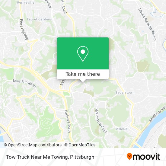 Tow Truck Near Me Towing map