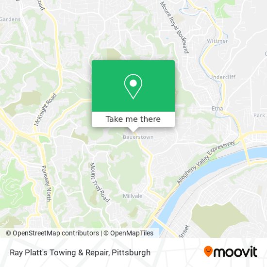 Mapa de Ray Platt's Towing & Repair