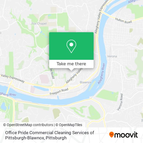 Mapa de Office Pride Commercial Cleaning Services of Pittsburgh-Blawnox