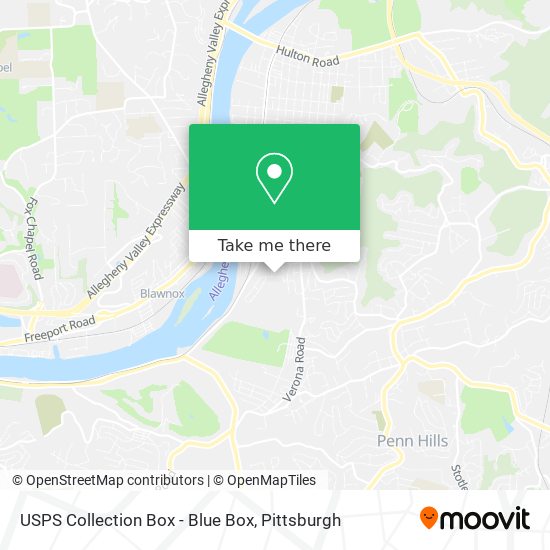 USPS Collection Box - Blue Box map