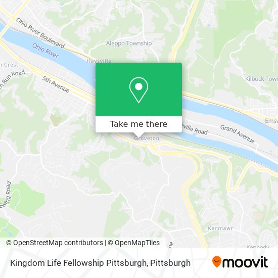 Mapa de Kingdom Life Fellowship Pittsburgh