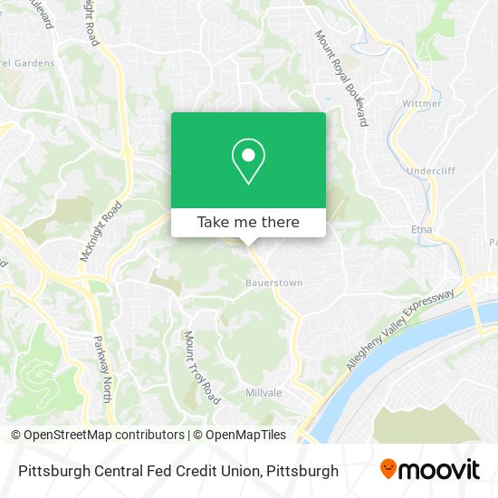 Mapa de Pittsburgh Central Fed Credit Union