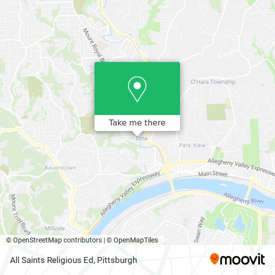 All Saints Religious Ed map