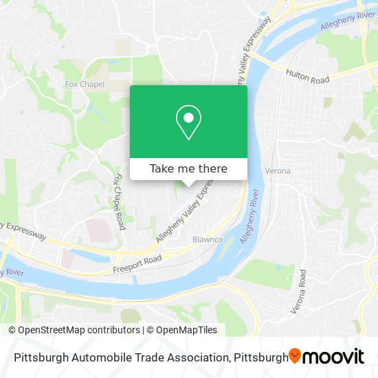 Pittsburgh Automobile Trade Association map