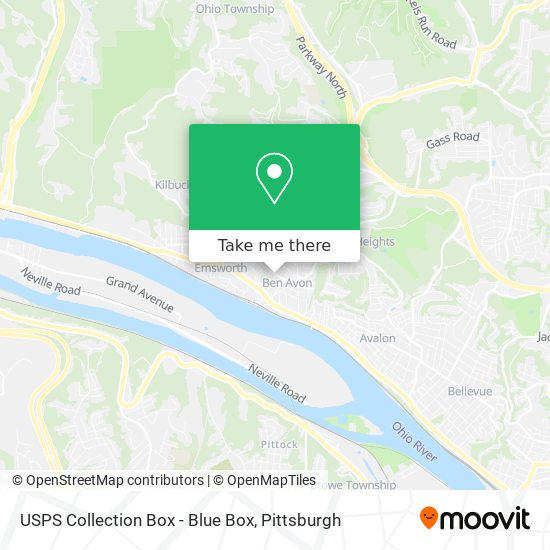 USPS Collection Box - Blue Box map