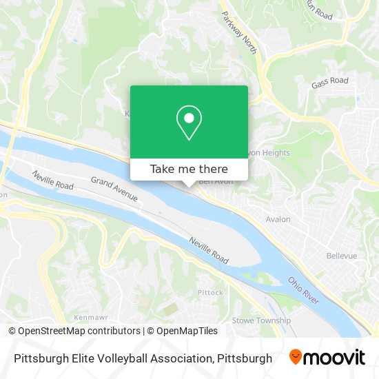 Pittsburgh Elite Volleyball Association map