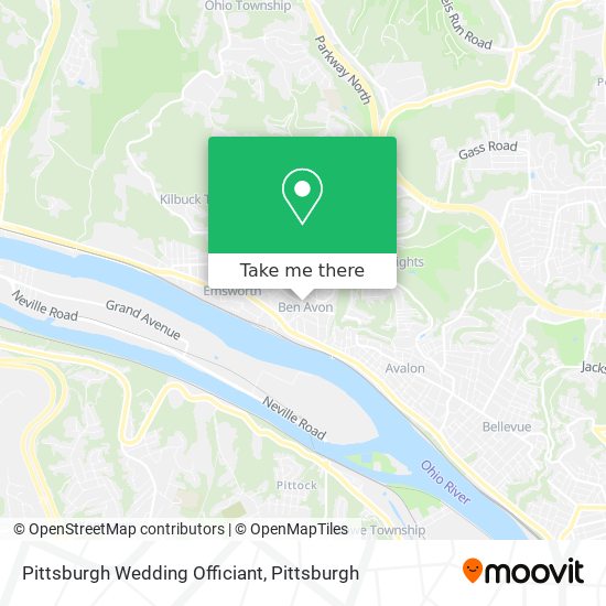 Mapa de Pittsburgh Wedding Officiant