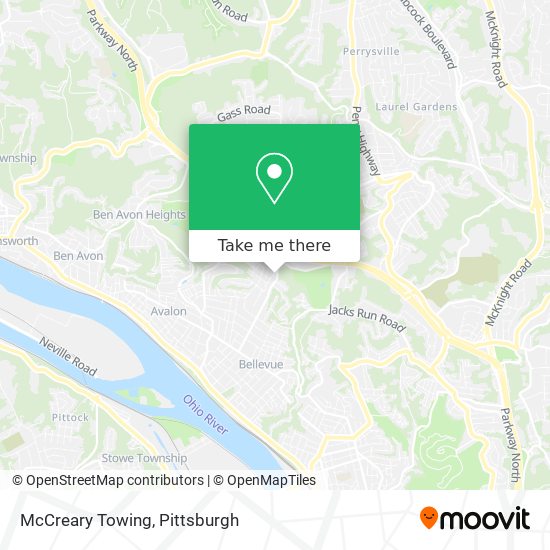 Mapa de McCreary Towing