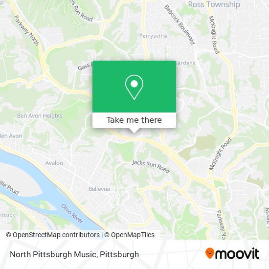 North Pittsburgh Music map