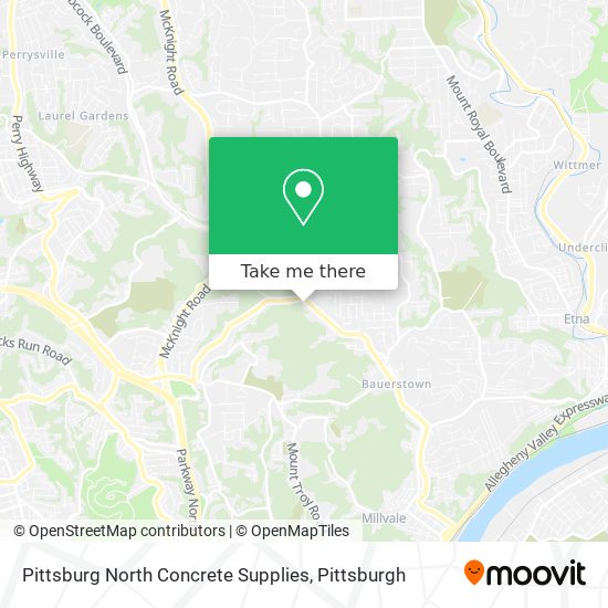 Mapa de Pittsburg North Concrete Supplies