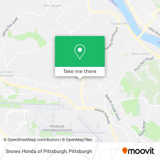 Snows Honda of Pittsburgh map