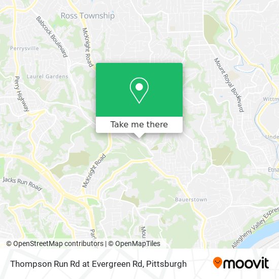 Mapa de Thompson Run Rd at Evergreen Rd