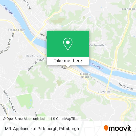 MR. Appliance of Pittsburgh map