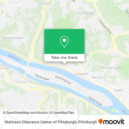 Mattress Clearance Center of Pittsburgh map