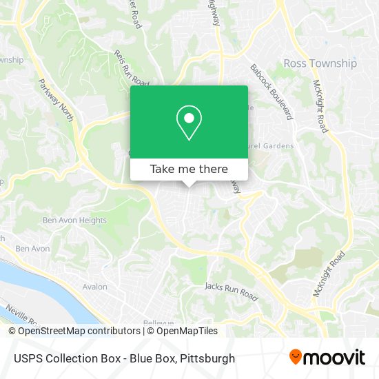 USPS Collection Box - Blue Box map