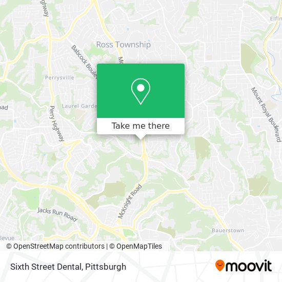 Sixth Street Dental map