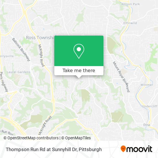 Thompson Run Rd at Sunnyhill Dr map