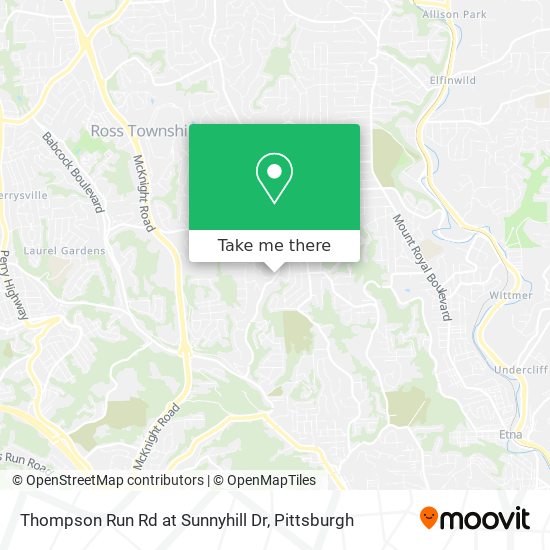 Mapa de Thompson Run Rd at Sunnyhill Dr