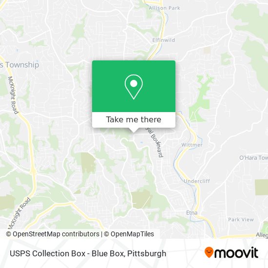 USPS Collection Box - Blue Box map