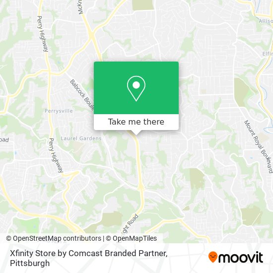 Mapa de Xfinity Store by Comcast Branded Partner