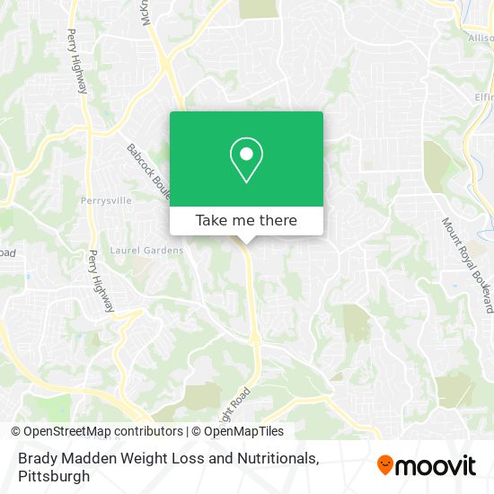 Brady Madden Weight Loss and Nutritionals map