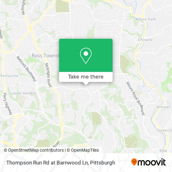 Mapa de Thompson Run Rd at Barnwood Ln