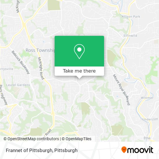 Frannet of Pittsburgh map